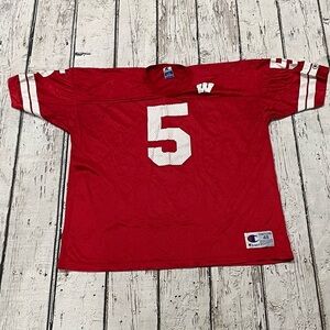 Vintage University of Wisconsin Badgers NCAA College Champion 1980s Jersey